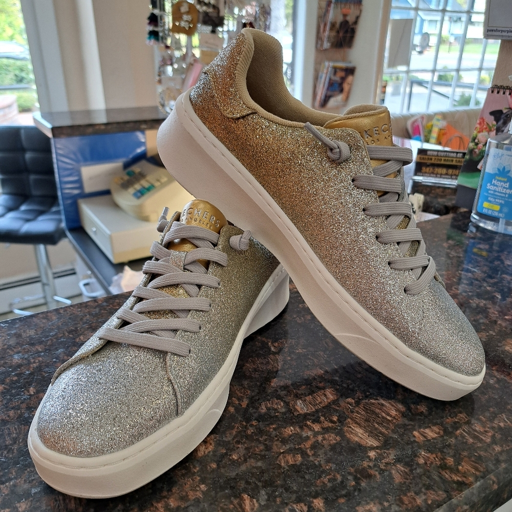 Silver Glitter Sneakers
